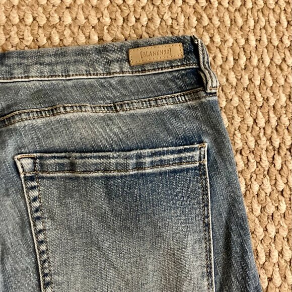 Blanknyc The Bond Womens Stretch Denim Distressed Jeans Skinny Leg Size 33 Blue - Picture 6 of 6